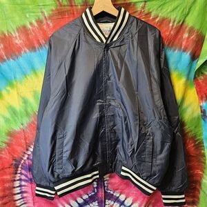 Vintage 70's Men's Speedway Navy Bomber Jacket Nwot